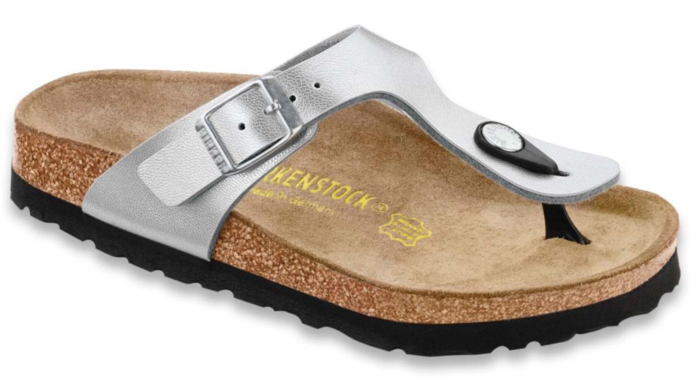 Gizeh Birko-Flor Sandal - Womens-Silver-Medium-42