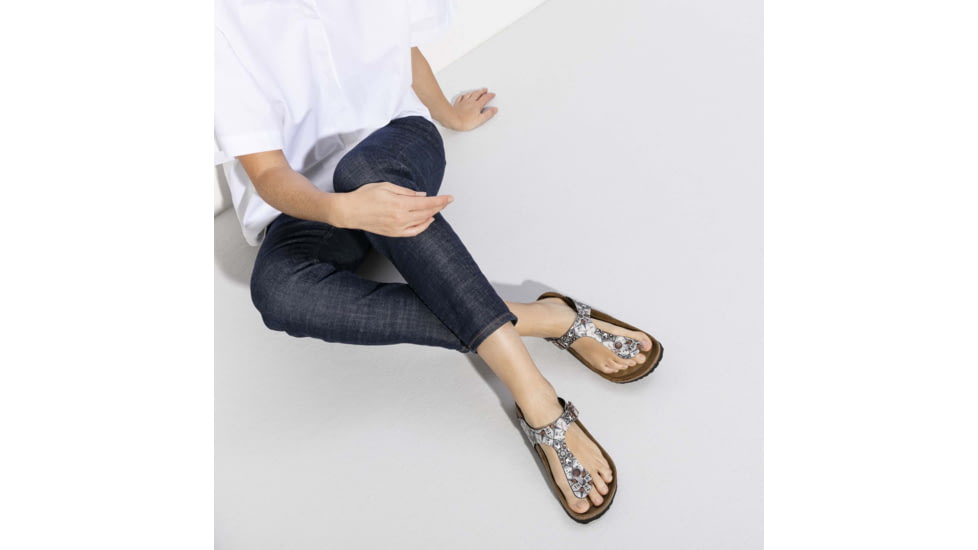 Birkenstock Gizeh Birko-Flor Sandals - Womens, Boho Flowers Navy, 39, 1015996-R-39