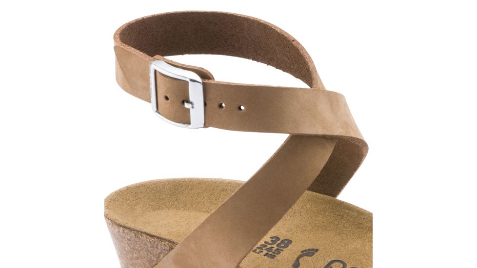 Birkenstock Lola Nubuck Leather Cork-Latex Footbed Sandals - Womens, Sand, Narrow, 40, 1013573-40
