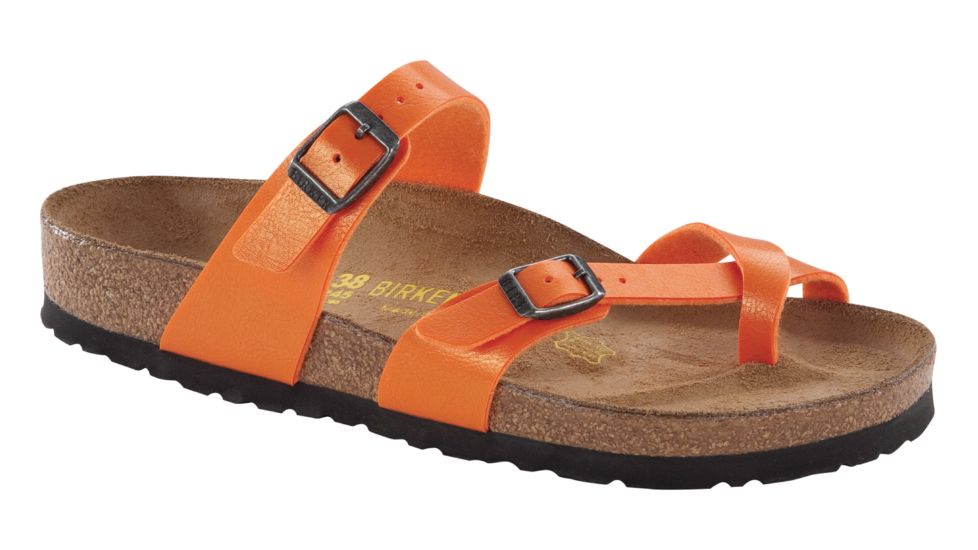 Birkenstock Mayari Birko-Flor Sandal - Women's-Flame Orange-Medium-37