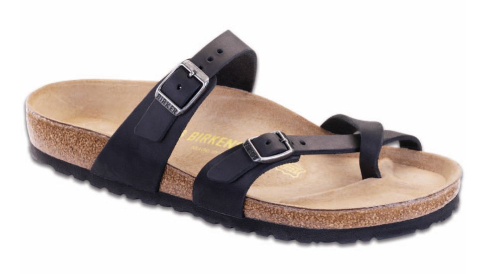 Birkenstock Mayari Oiled Leather Sandal - Women's-Black-Medium-38