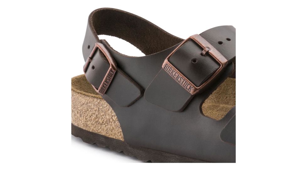 Birkenstock Milano Amalfi Leather Soft Footbed Men's, Testa Di Moro, 39 23454-1-39