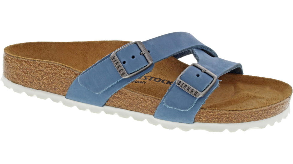 Birkenstock Yao Nubuck Sandals - Womens, Dove Blue, 38, 1016768-N-38