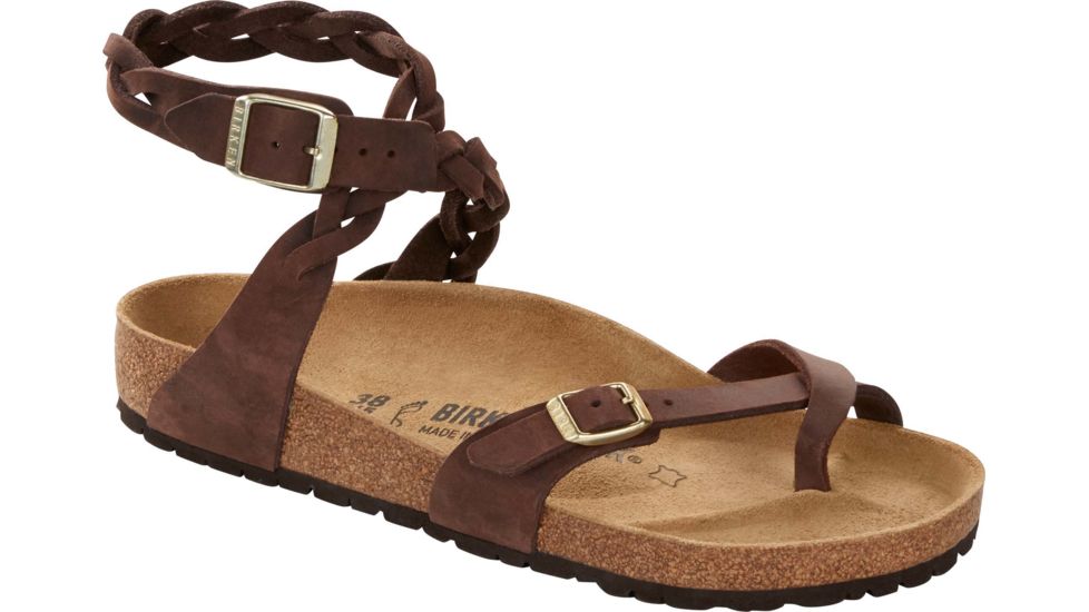 Birkenstock Yara Braid Oiled Leather Sandals - Womens, Habana, 36, 1015927-R-36