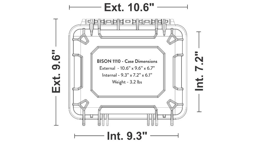 Bison Coolers 1110 Small Hard Case, Black 210101