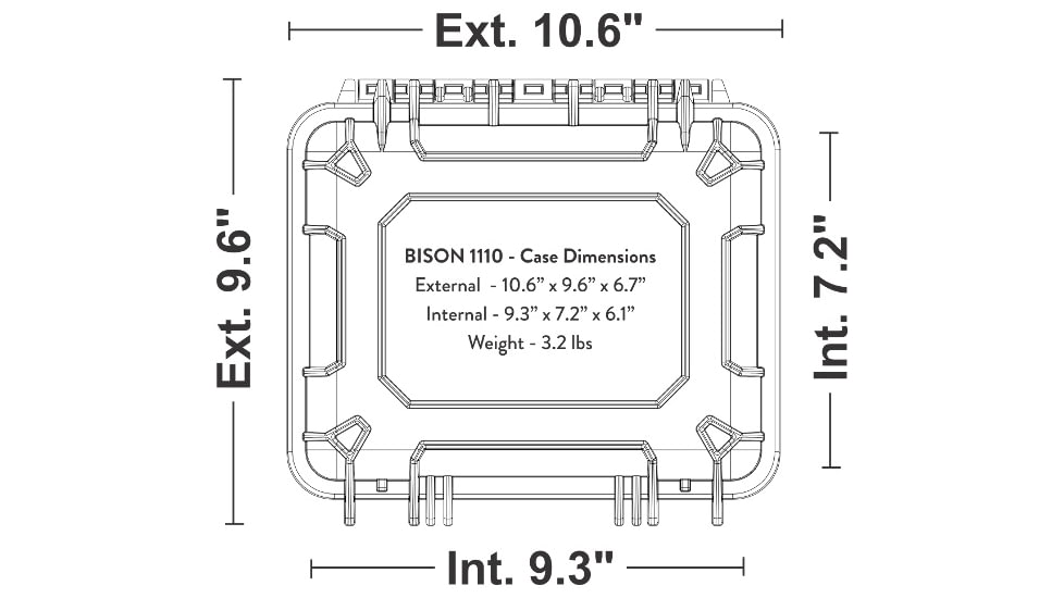 Bison Coolers 1110 Small Hard Case, Sand 210102