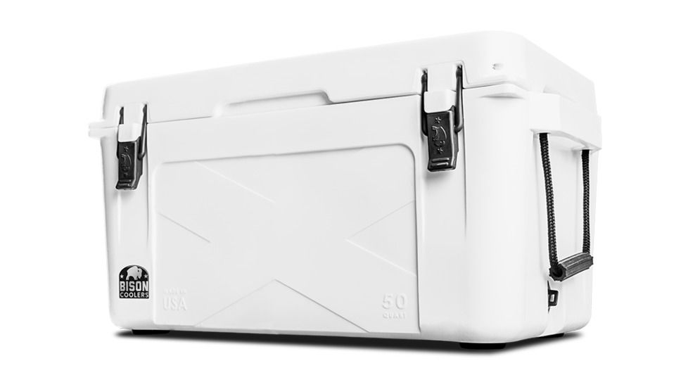 Bison Coolers 50 QT Bison Cooler, White 500201