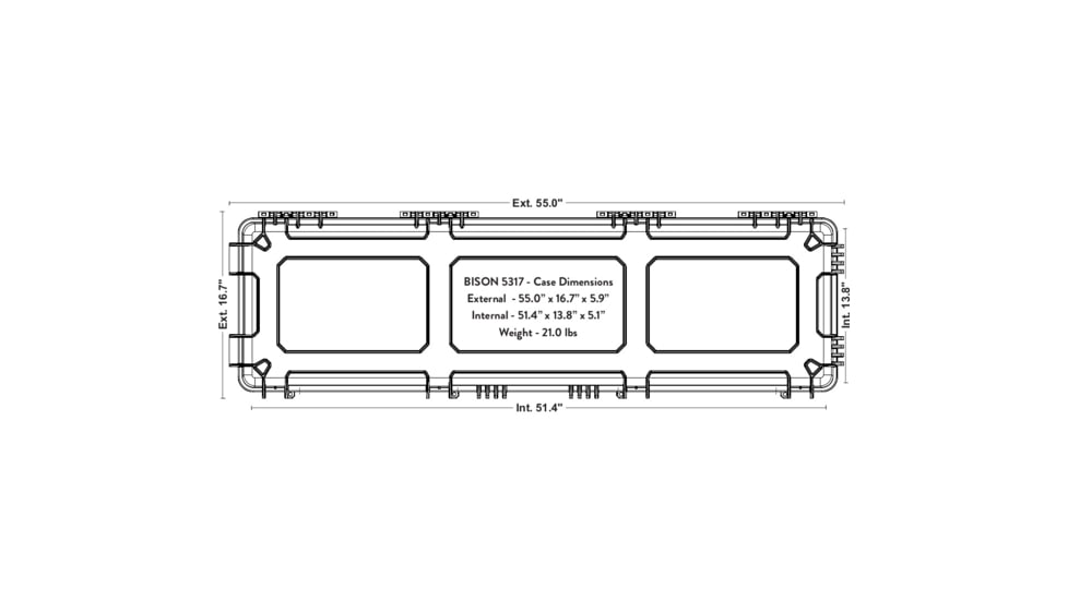 Bison Coolers 5317R Large Roller Case, Black 210601