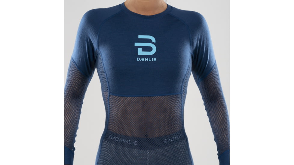 Bjorn Daehlie Airnet Wool Long Sleeve Baselayer - Womens, Estate Blue, Small, 332996-25300-S