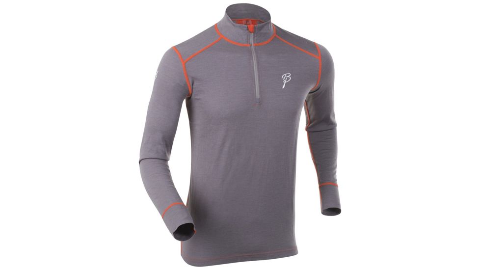 Half Zip Warm Long Sleeve - Mens -Shark-Small