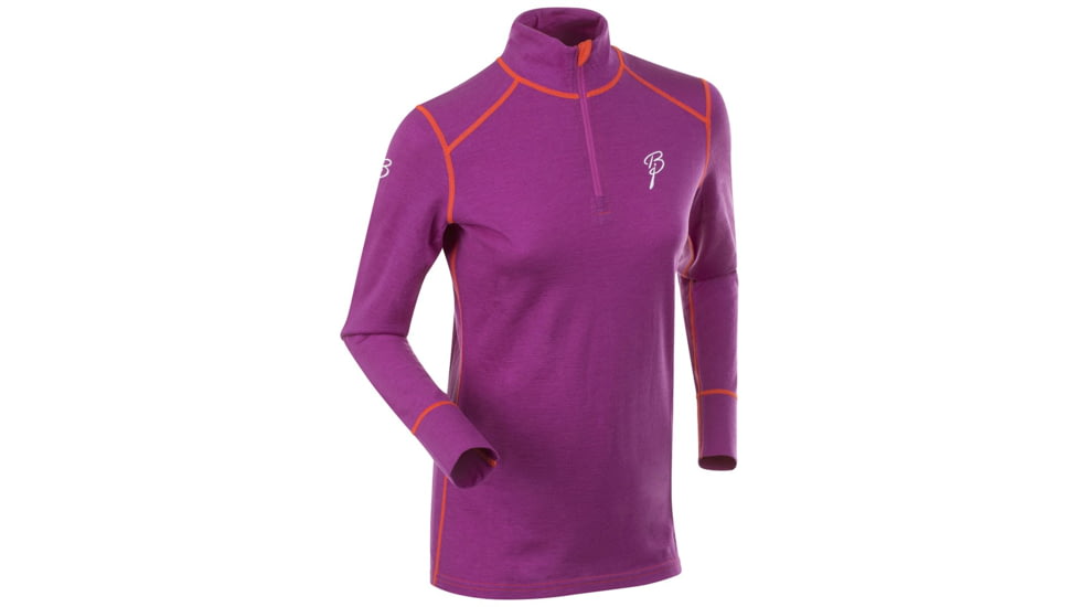 Half Zip Warm Long Sleeve - Womens -Purple Cactus F-X-Small
