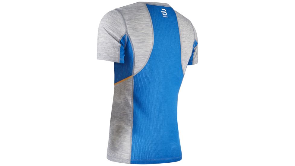 Bjorn Daehlie Training Wool Summer Short Sleeve Shirt - Mens, Light Grey Melange, Large, 332907-93501-L