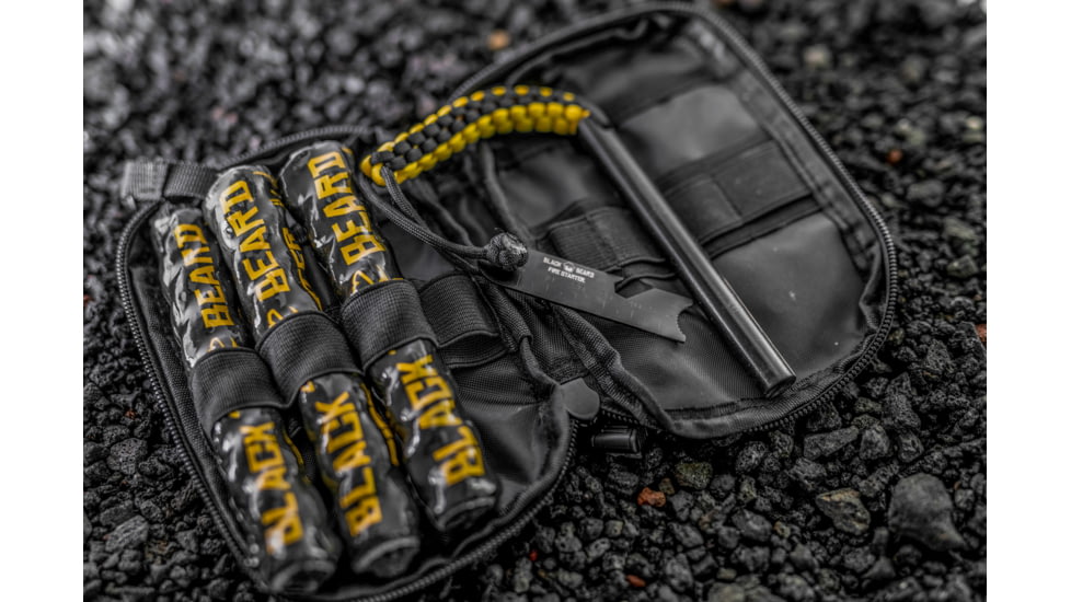 Black Beard Fire Captain's Organizer Pouch, Black/Yellow, BB-OrganizerPouch