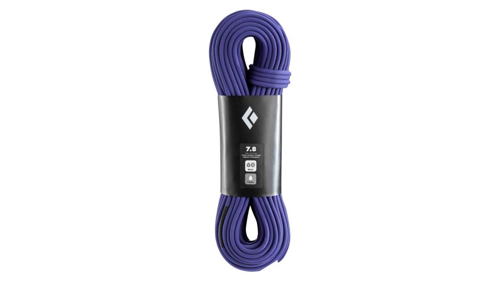 Black Diamond 7.8 Rope - 60M - Fulldry, Dual Purple, F60 BD323010DUPRF601