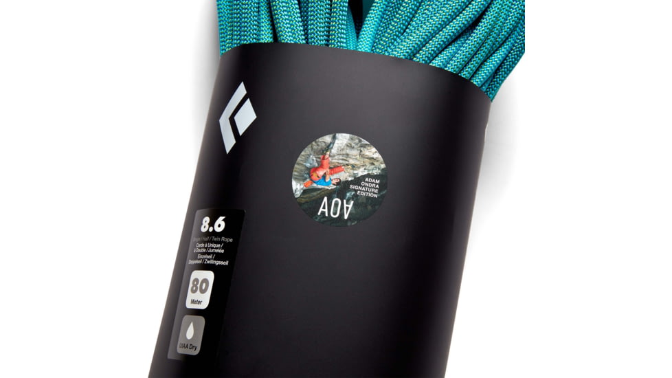 Black Diamond 8.6 Dry Ondra Ed Rope, Blue/Green, 80m, BD32311393180801