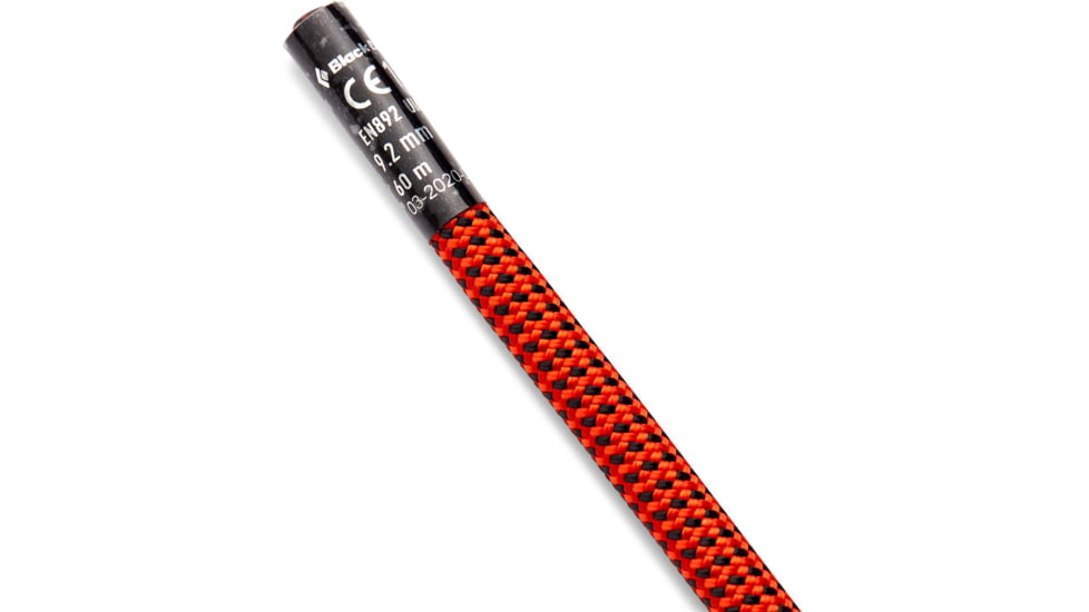 Black Diamond 9.2 Climbing Rope, Orange, 60m, BD32311480020601