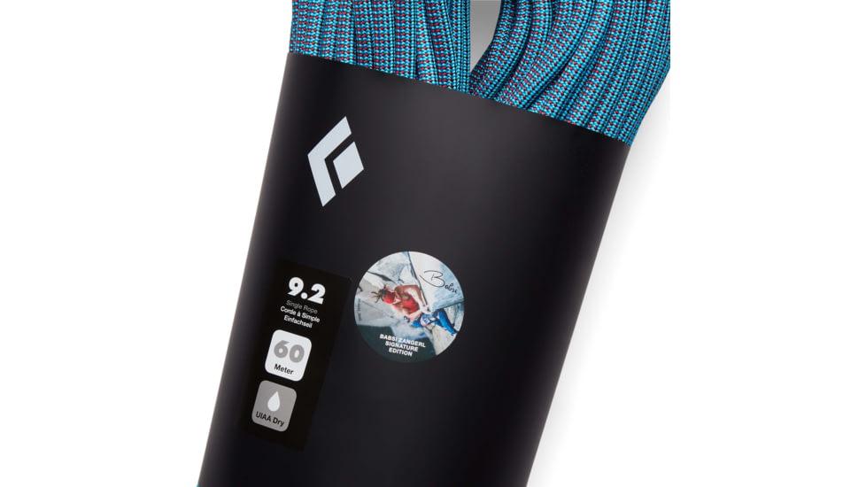 Black Diamond 9.2 Dry Babsi Ed Rope, Blue/Red, 70, BD32311593620701