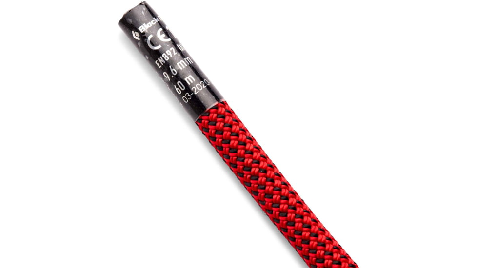 Black Diamond 9.6 Clymbing Rope, Red, 60m, BD32311760090601