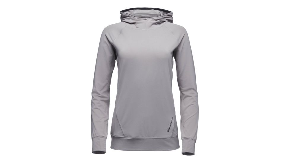 Black Diamond Alpenglow Long Sleeve Hoodie - Womens, Nickel, Extra Large, AP7520801005XLG1