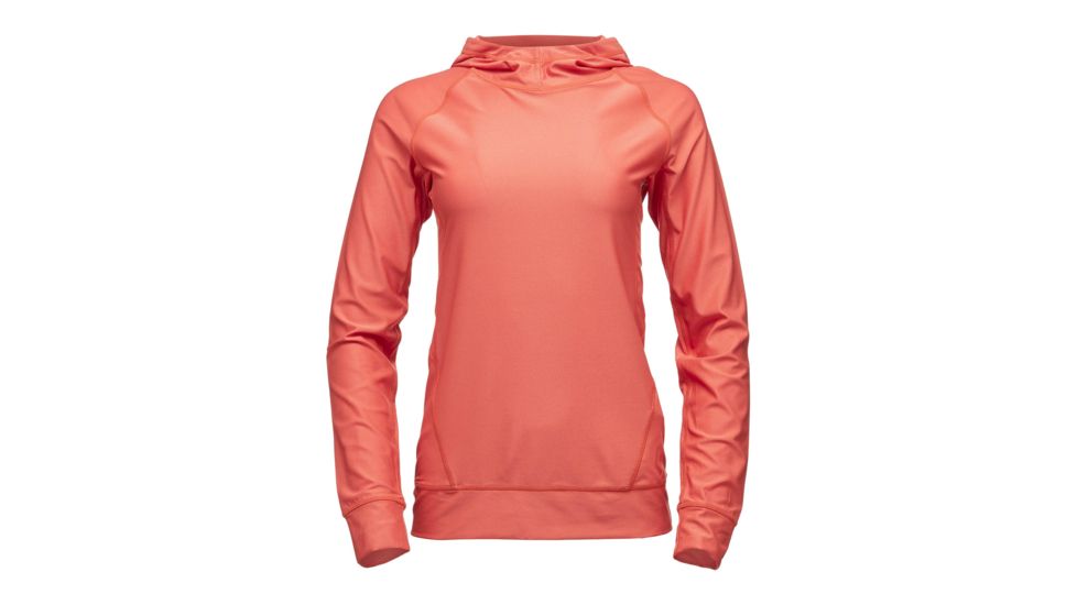 Black Diamond Alpenglow Womens Long Sleeve Hoody, Guava, Large, APU95F885LRG1