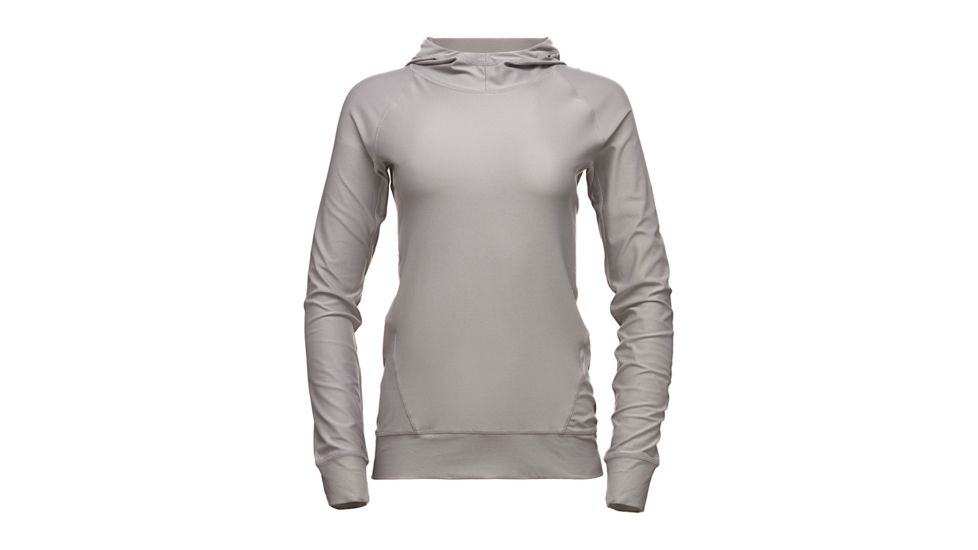 Black Diamond Alpenglow Womens Long Sleeve Hoody, Nickel, Extra Large, APU95F105XLG1