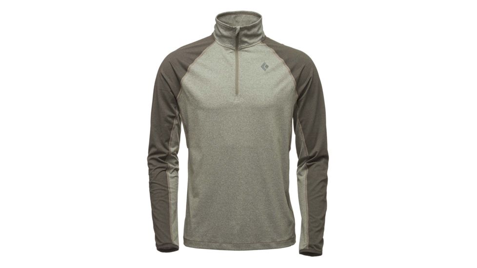 Black Diamond Approach Quarter Zip Mens Fleece Jacket, Burnt Olive, Large, APWQ4N330LRG1