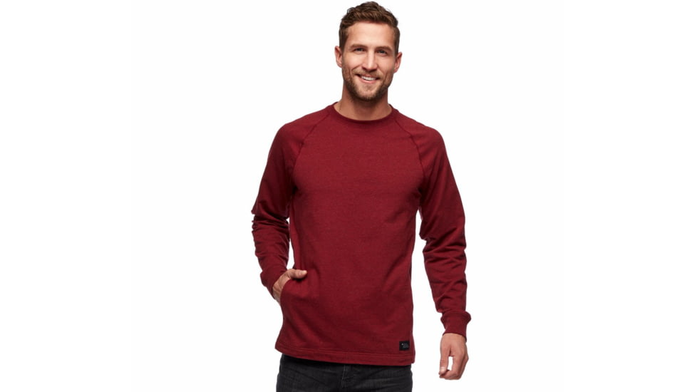 Black Diamond Basis Crew - Mens, Dark Crimson Heather, Medium, AP7523206029MED1