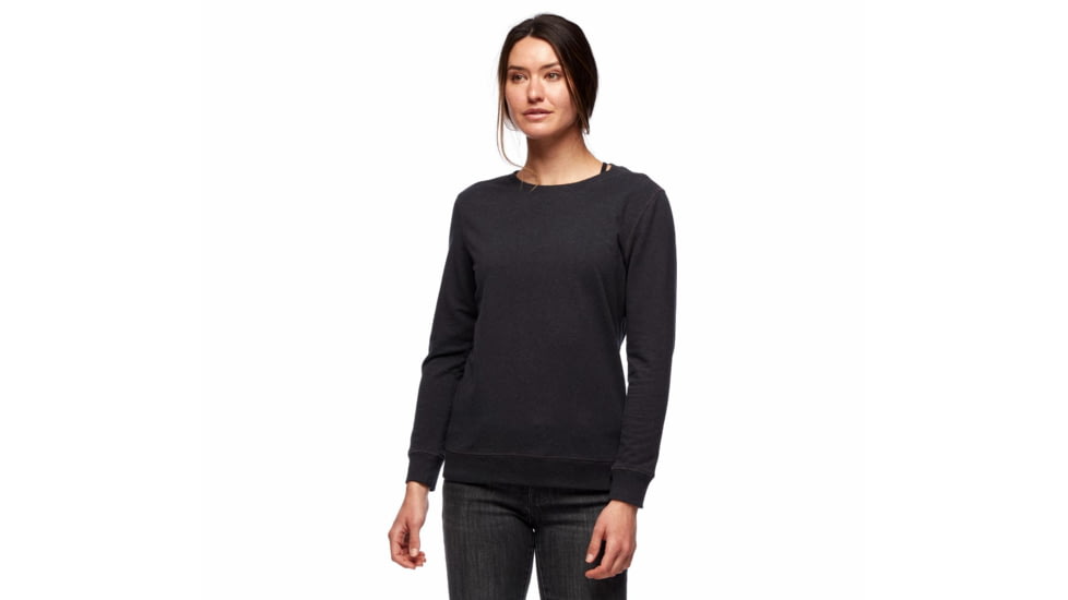 Black Diamond Basis Crew - Womens, Black Heather, Large, AP7523210062LRG1