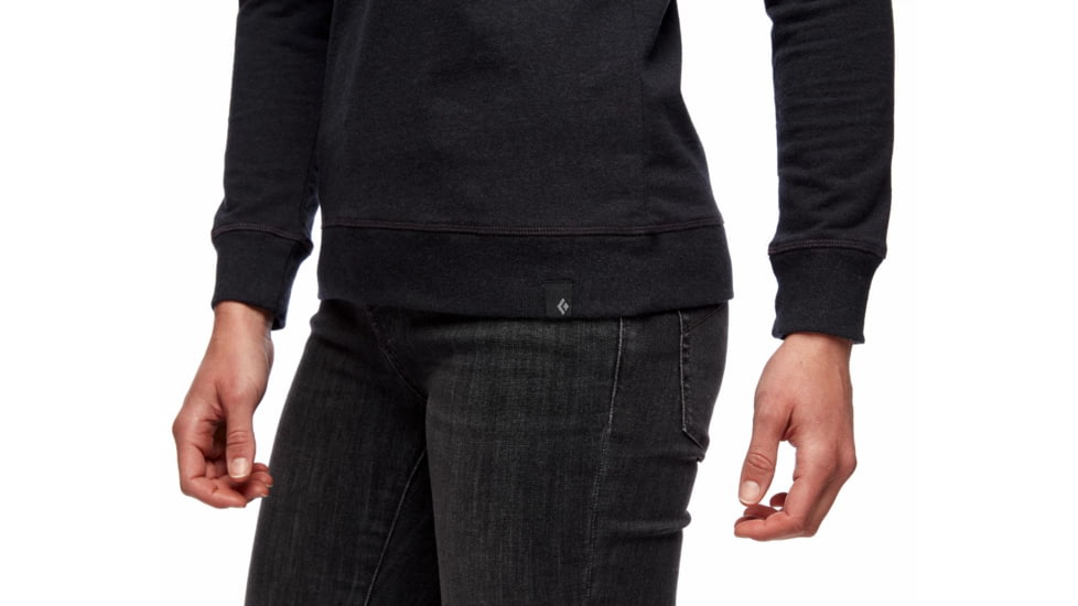 Black Diamond Basis Crew - Womens, Black Heather, Large, AP7523210062LRG1