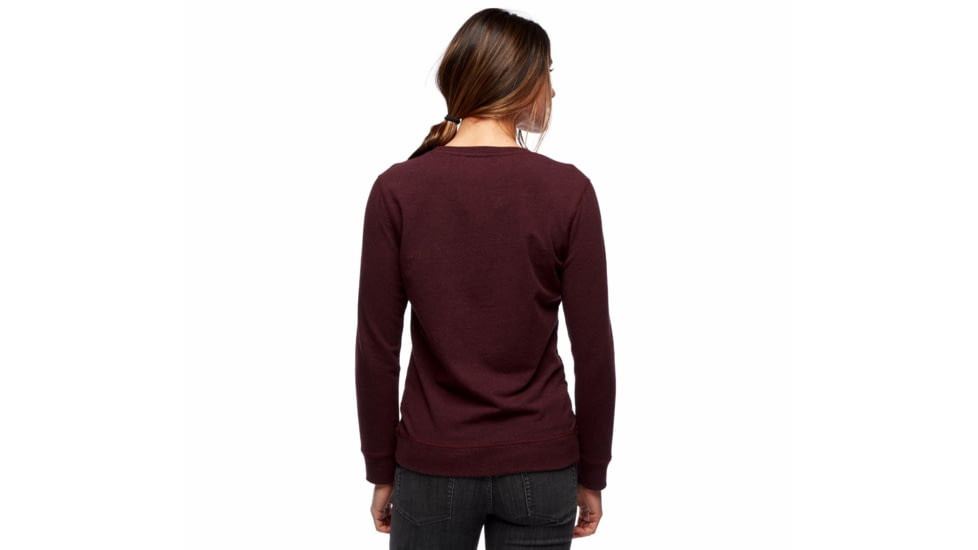 Black Diamond Basis Crew - Womens, Bordeaux Heather, Medium, AP7523216022MED1