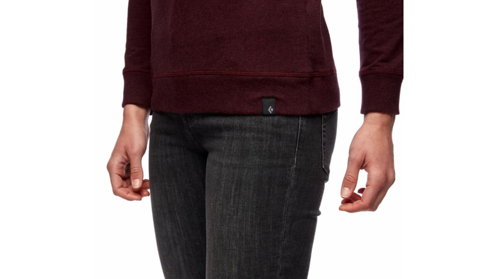 Black Diamond Basis Crew - Womens, Bordeaux Heather, Medium, AP7523216022MED1