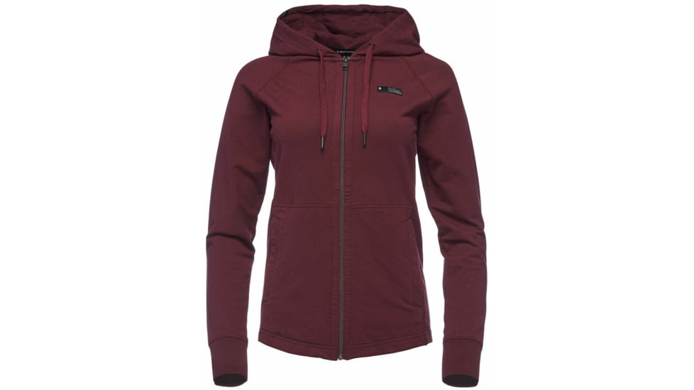 Black Diamond Basis Full Zip Hoodie - Womens, Bordeaux, Medium, AP7523016018MED1