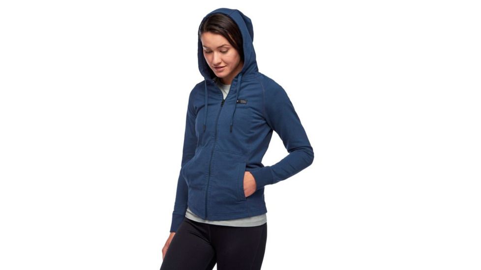 Black Diamond Basis Full Zip Hoodie - Womens, Ink Blue, Small, AP7523014014SML1