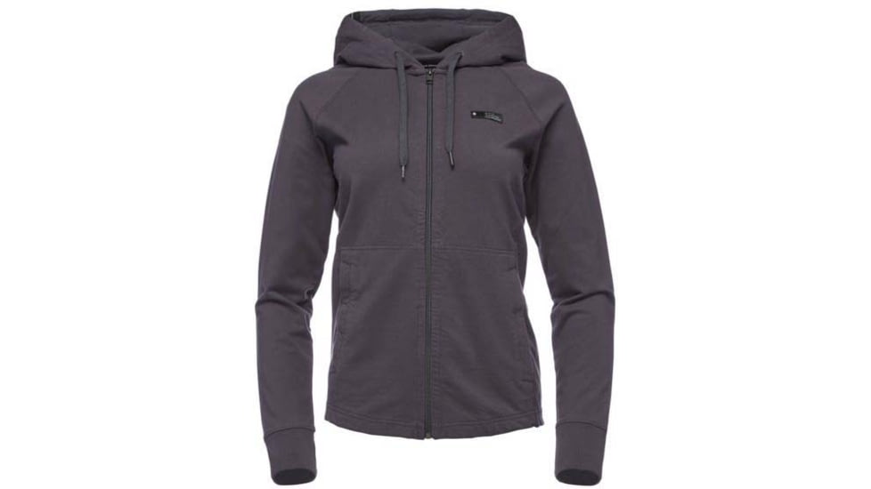 Black Diamond Basis Full Zip Hoody - Womens, Carbon, Large, AP7523010003LRG1