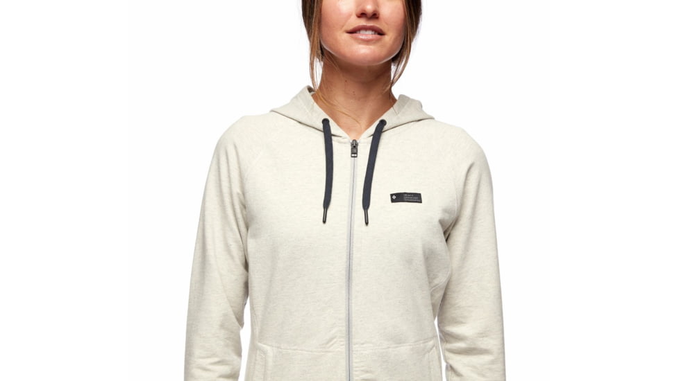 Black Diamond Basis Full Zip Hoody - Womens, Light Gray Heather, Extra Small, AP7523011008XSM1