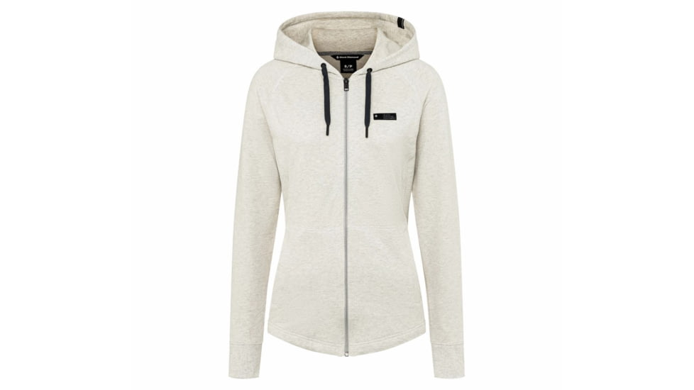 Black Diamond Basis Full Zip Hoody - Womens, Light Gray Heather, Extra Small, AP7523011008XSM1