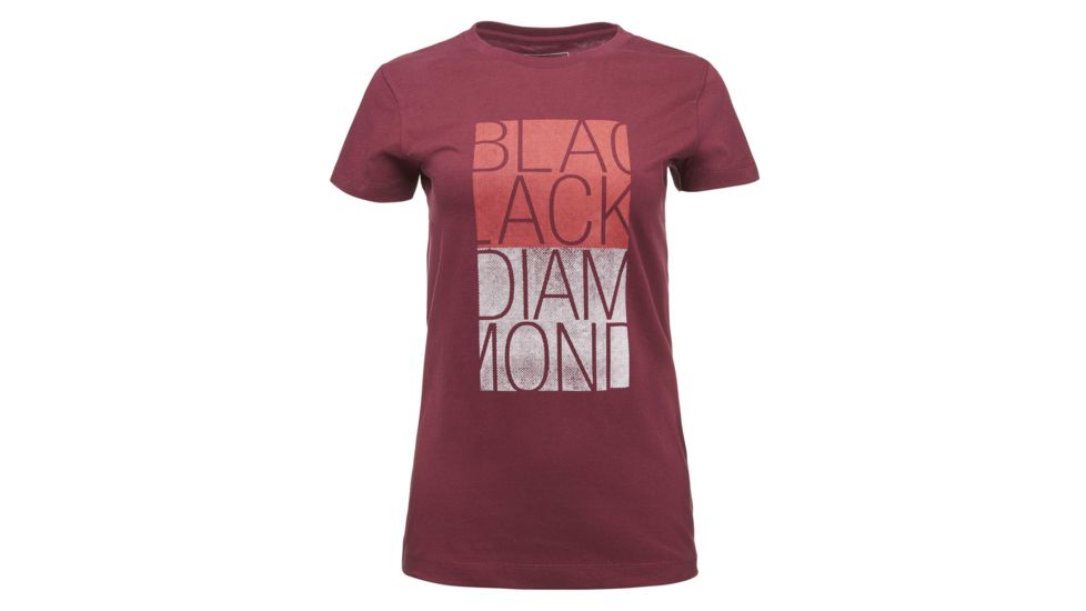 Black Diamond BD Block Short Sleeve T-Shirt - Womens, Wine, Medium, APEDX0612MED1