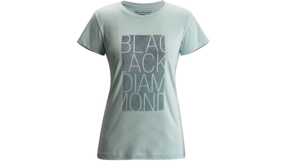 Black Diamond BD Block Short Sleeve Tee - Womens, Glacial Blue, Extra Small, APEDX0449XSM1