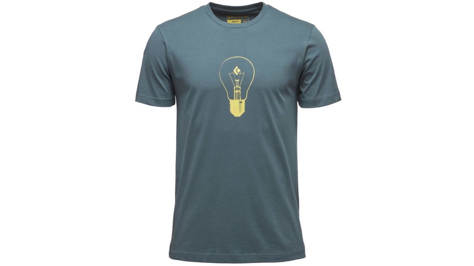 Black Diamond BD Idea Mens Short Sleeve Logo Tee Shirt, Adriatic, Small, APH806455SML1
