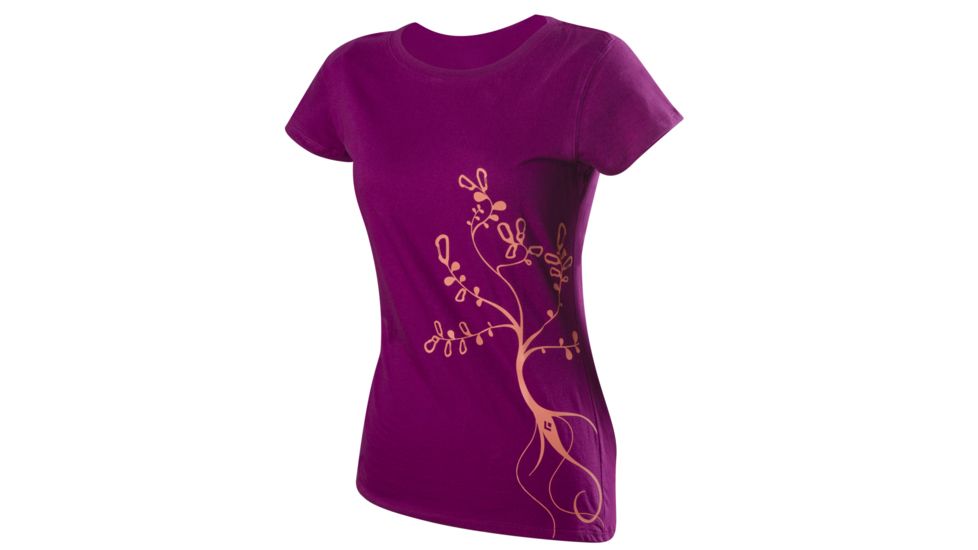 Black Diamond Biner Flower T-Shirt - Women's-Raspberry - Small