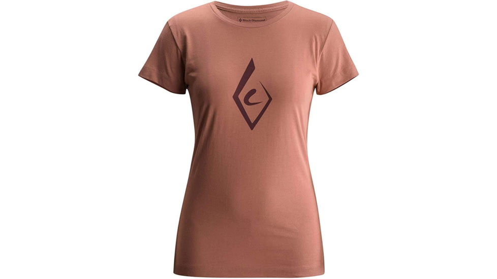 Black Diamond Brushstroke Short Sleeve Tees - Womens, Petal, Extra Small, APJU7X670XSM1