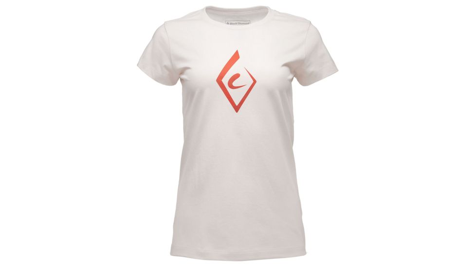 Black Diamond Brushstroke Womens Short Sleeve Tee Shirt, Sea Salt, Large, APJU7X393LRG1