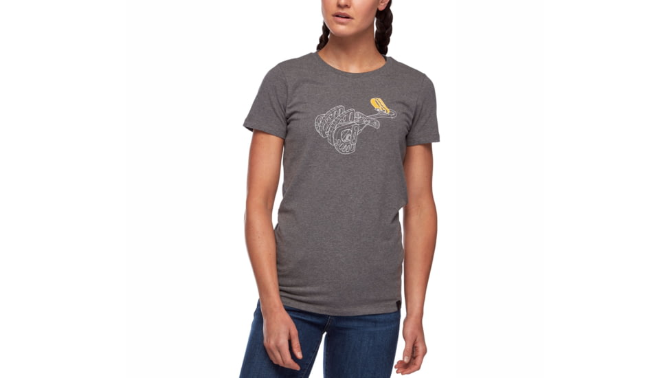 Black Diamond Cam Tee - Womens, Charcoal Heather, Medium, AP7300420036MED1