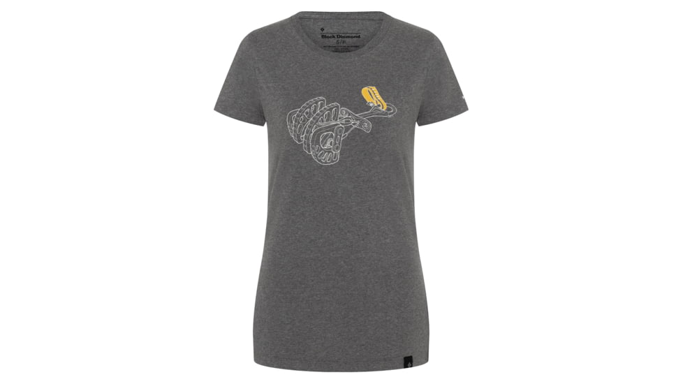 Black Diamond Cam Tee - Womens, Charcoal Heather, Medium, AP7300420036MED1