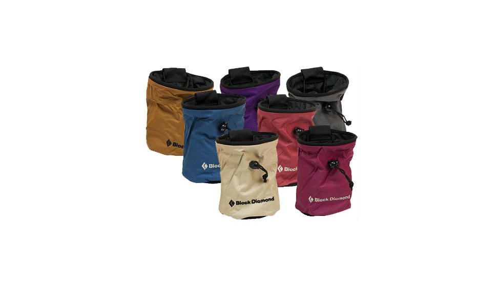 Black Diamond Chalk Bag with Zippered Pocket - Assorted