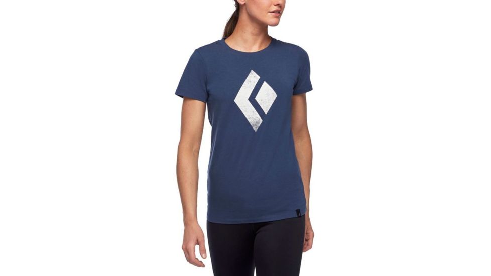 Black Diamond Chalked Up Short Sleeve T-Shirt - Womens, Ink Blue, Small, AP7300524014SML1