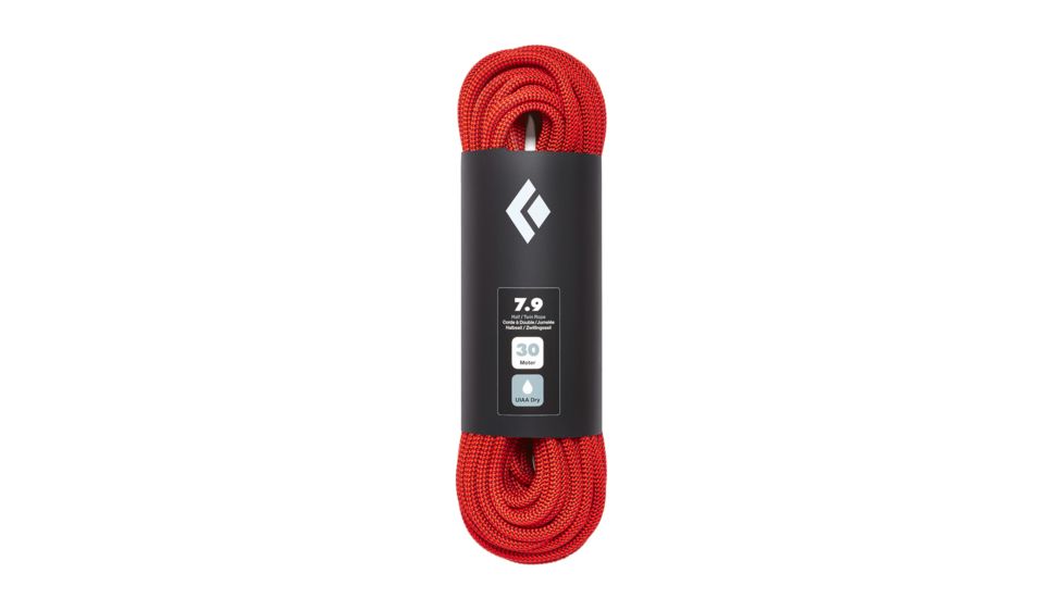 Black Diamond Climbing 7.9 mm Dry Rope, Orange, 70m, BD323011ORAN0701