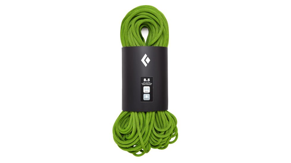 Black Diamond Climbing 8.5 mm Dry Rope, Green, 60m BD323015GREN0601