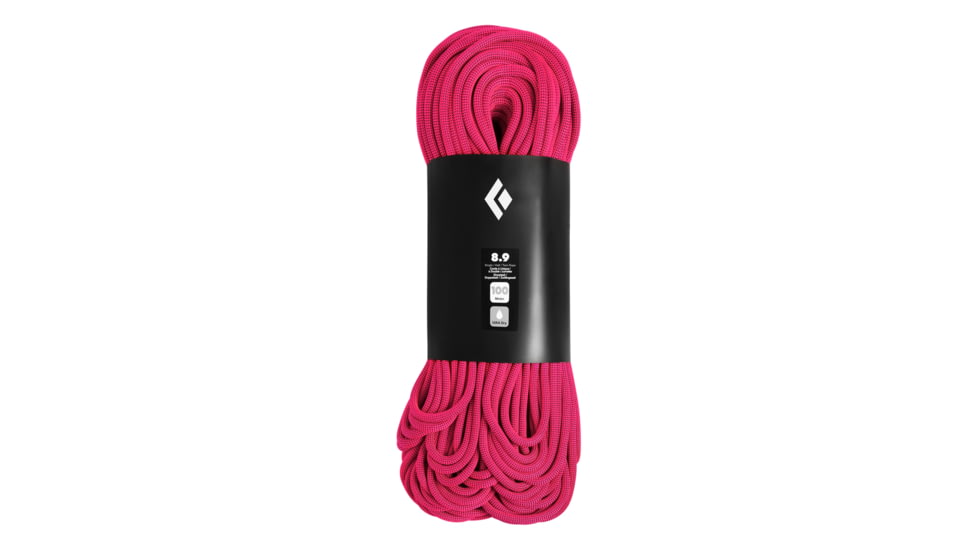 Black Diamond Climbing 8.9 mm Dry Rope, Ultra Pink, 6, BD323017ULPK0601