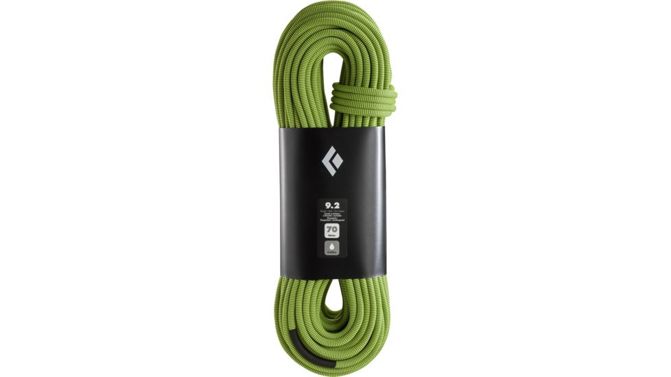 Black Diamond Climbing 9.2 mm Rope-Dual Yellow Green-70 m